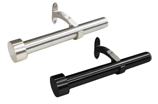 Owen Extendable Curtain Rod Set 140  - 360cm Satin Silver