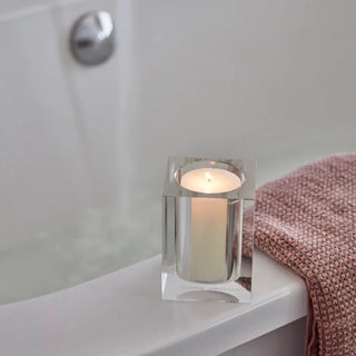 Amber Mahogany 220g Bevelled Crystal Candle by Abode Aroma