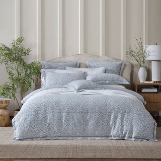Althea Denim Quilt Cover Set by Private Collection