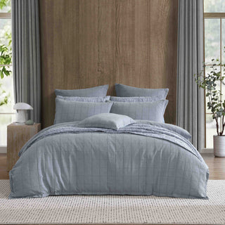 Artemis Denim Quilt Cover Set by Private Collection