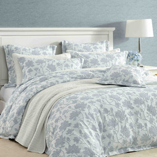 Bloom Denim Quilt Cover Set by Private Collection