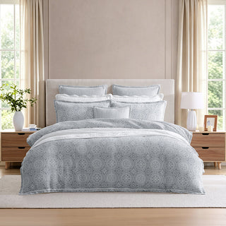 Eternity Petrol Quilt Cover Set by Private Collection