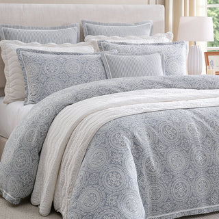 Eternity Petrol Quilt Cover Set by Private Collection