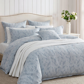 Garden Veil Chambray Quilt Cover Set by Private Collection