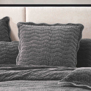 Indiana Charcoal European Sham by Private Collection