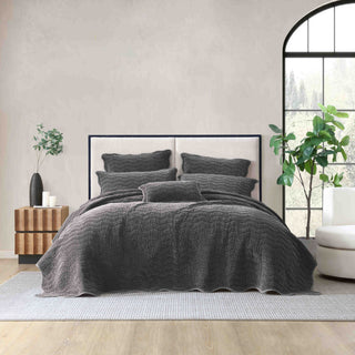 Indiana Charcoal Coverlet by Private Collection