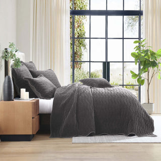 Indiana Charcoal Coverlet by Private Collection