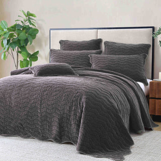 Indiana Charcoal Coverlet by Private Collection