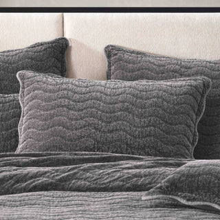 Indiana Charcoal Pillowcase Sham by Private Collection