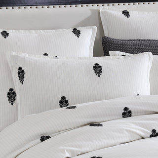 Khari Charcoal Quilt Cover Set by Private Collection