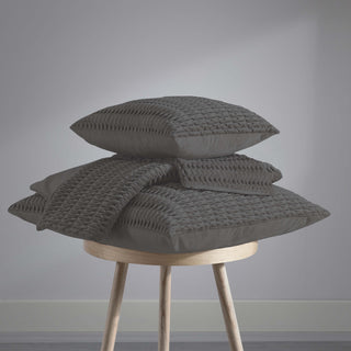 Loxton Charcoal Square Cushion by Private Collection