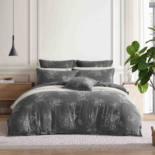 Maisey Charcoal Quilt Cover Set by Private Collection