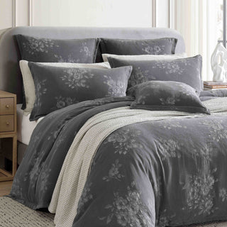 Maisey Charcoal Quilt Cover Set by Private Collection