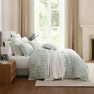 Monsera Sage Quilt Cover Set by Private Collection