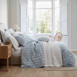 Monsera Chambray Quilt Cover Set by Private Collection