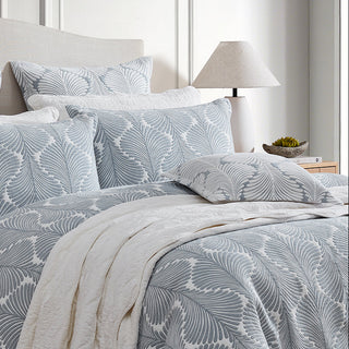 Monsera Chambray Square Cushion by Private Collection
