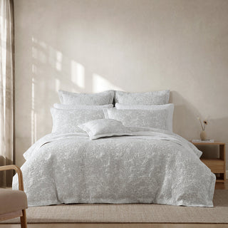 Quinn Silver Quilt Cover Set by Private Collection