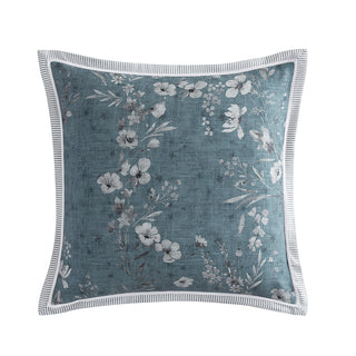 Samaria Teal European Pillowcase by Private Collection