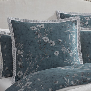 Samaria Teal European Pillowcase by Private Collection