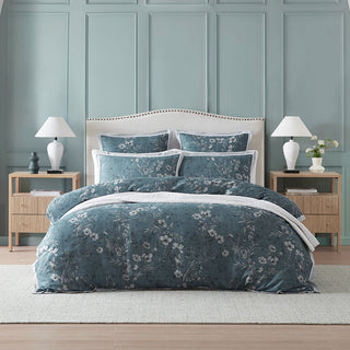 Samaria Teal Quilt Cover Set by Private Collection