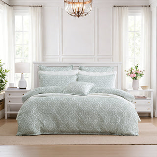Theodora Sage Quilt Cover Set by Private Collection
