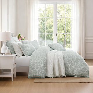 Theodora Sage Quilt Cover Set by Private Collection