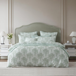 Wisteria Sage Quilt Cover Set by Private Collection