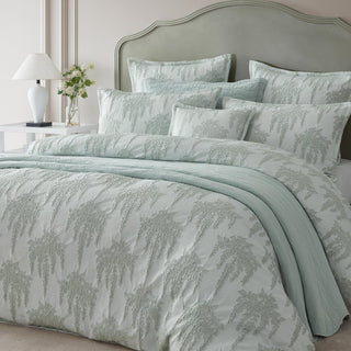 Wisteria Sage Quilt Cover Set by Private Collection