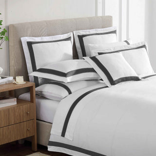 Bentley Charcoal European Pillowcase by Private Collection