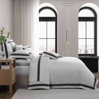 Bentley Charcoal Quilt Cover Set by Private Collection