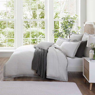 Felix Charcoal Quilt Cover Set by Private Collection