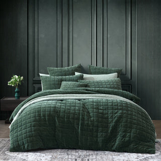 Apollo Cilantro Quilt Cover Set by Logan and Mason Platinum