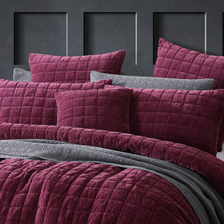 Apollo Plum European Pillowcase by Logan and Mason Platinum