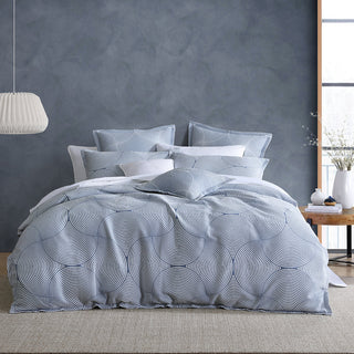 Arlo Slate Quilt Cover Set by Logan and Mason Platinum
