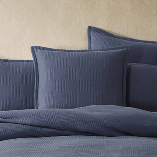 Caspian Indigo European Pillowcase by Logan and Mason Platinum