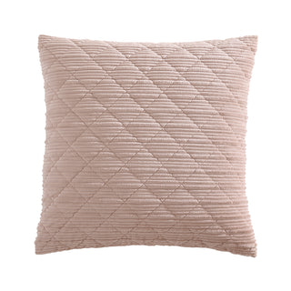 Corbin Blush Velvet European Pillowcase by Logan and Mason Platinum