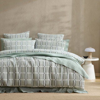 District Sage Quilt Cover Set by Logan and Mason Platinum