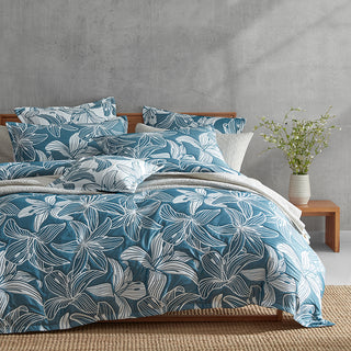 Grace Aegean Quilt Cover Set by Logan and Mason Platinum