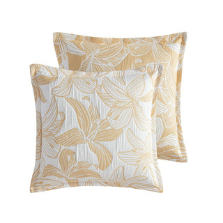 Grace Mustard European Pillowcase by Logan and Mason Platinum
