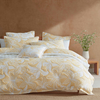 Grace Mustard Quilt Cover Set by Logan and Mason Platinum