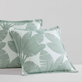 Lagos Sage European Pillowcase by Logan and Mason Platinum