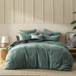 Moana Cilantro Quilt Cover Set by Logan & Mason Platinum