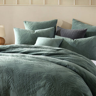 Moana Cilantro Quilt Cover Set by Logan & Mason Platinum