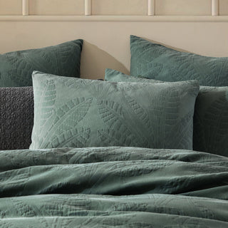 Moana Cilantro Quilt Cover Set by Logan & Mason Platinum