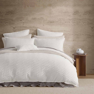Pacific Ivory Quilt Cover Set by Logan and Mason Platinum