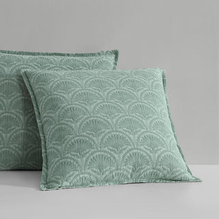 Palmera Sage European Pillowcase by Logan and Mason Platinum