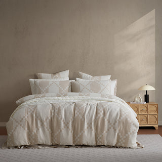 Pixel Stone Quilt Cover Set by Logan and Mason Platinum