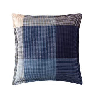 Sadie Navy European Pillowcase by Logan and Mason Platinum