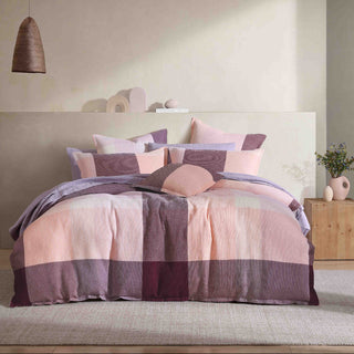 Sadie Blush Quilt Cover Set by Logan and Mason Platinum