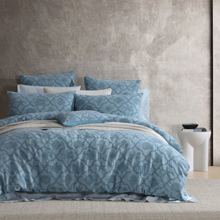 Venice Aegean Quilt Cover Set by Logan and Mason Platinum